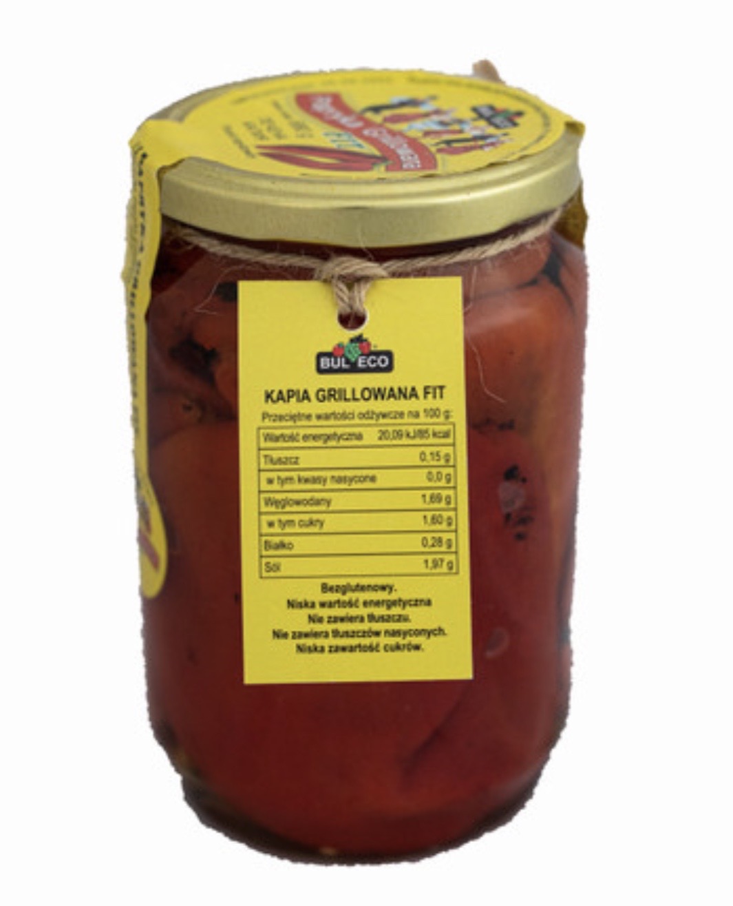 Papryka grillowana obierana ze skórki w zalewie fit